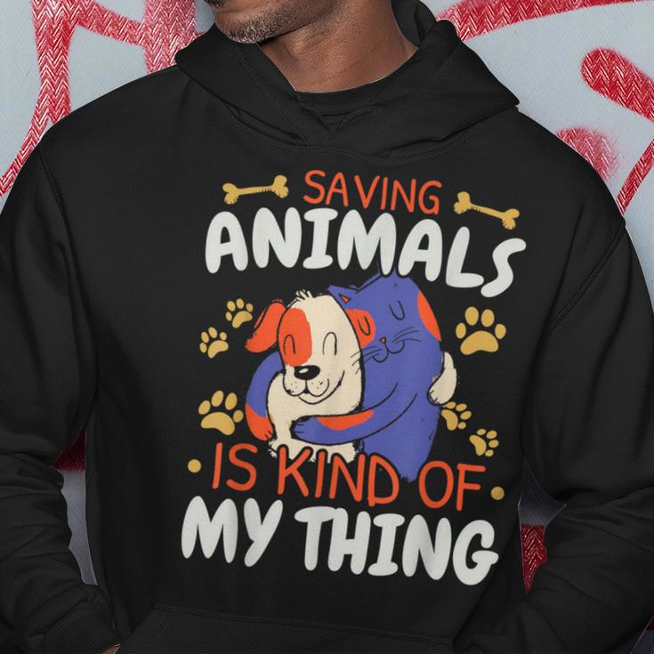 Sparen Tiere Ist Irgendwie Mein Ding Tierrettung Kapuzenpullover Lustige Geschenke