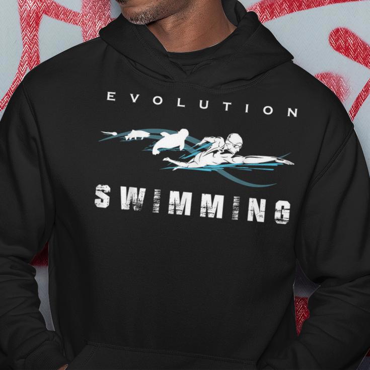 Swimming Evolution Swimmer Sportler Swimming Kapuzenpullover Lustige Geschenke