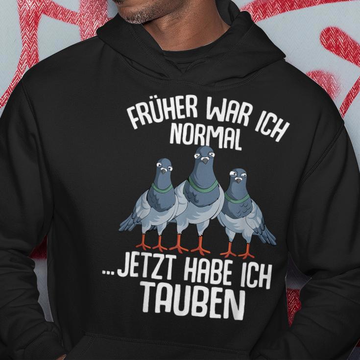 Taube Früher War Ich Normal Jetzt Taubenzucht Kapuzenpullover Lustige Geschenke