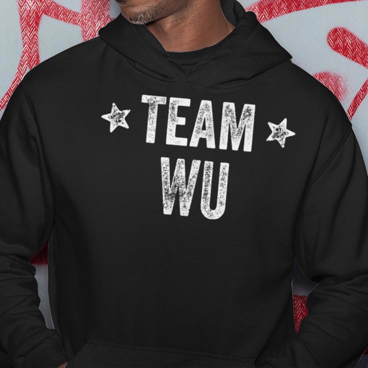 Team Wu Surname Wu Family Member Last Name Kapuzenpullover Lustige Geschenke