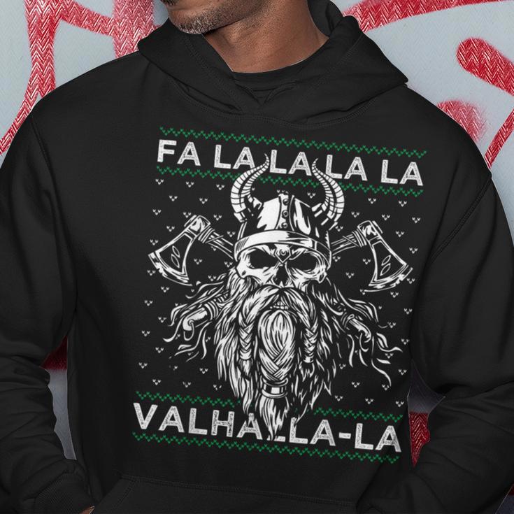 Ugly Christmas Fa La Laalhalla-Laiking Skull Kapuzenpullover Lustige Geschenke