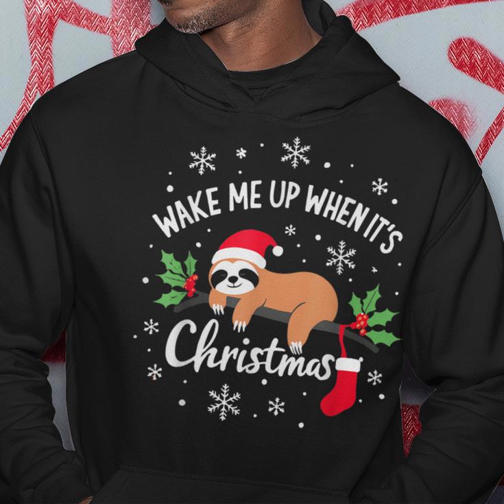 Weck Mich Auf Wenn Weihnachten Ist Christmas Kapuzenpullover Lustige Geschenke