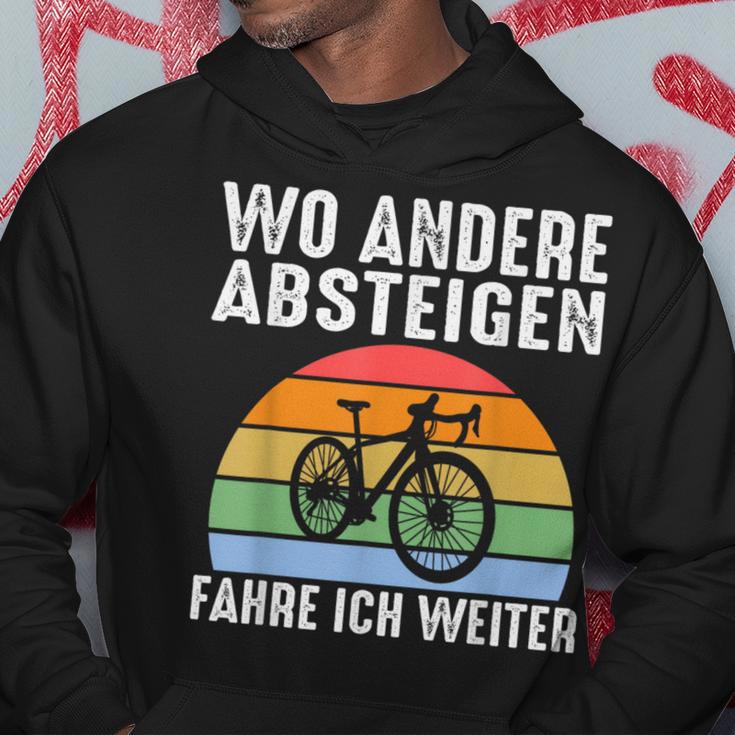 Wo Andere Absteigen Fahre Ich Weiter Fahrrad Biker Kapuzenpullover Lustige Geschenke