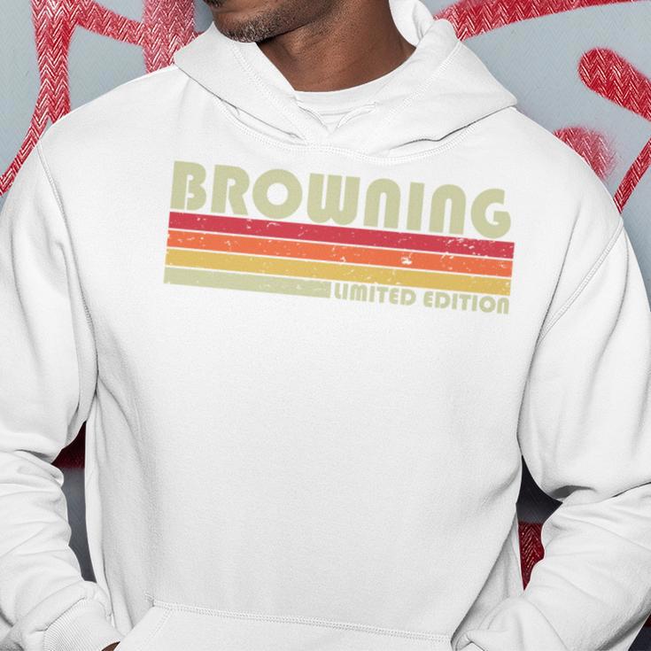 Browning Last Name Retrointage 80S Birthday Kapuzenpullover Lustige Geschenke