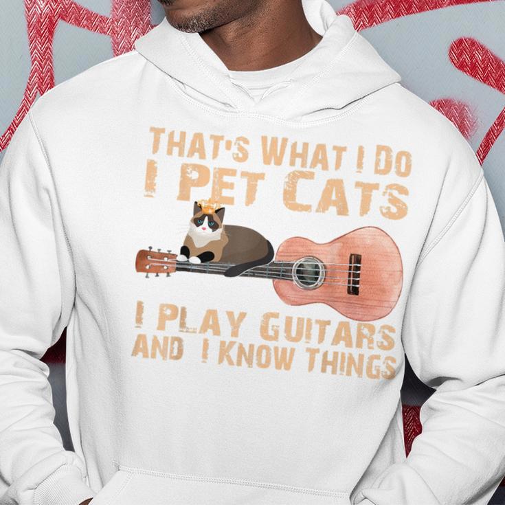 Das Ist Was Ich Mache Ich Pet Cats Ich Spiel Guitar & Ich Weiss Things Kapuzenpullover Lustige Geschenke