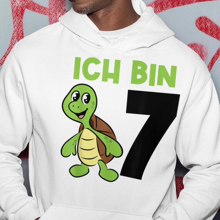 Ich Bin 7 7 Geburtstag Schildkröte Kapuzenpullover Lustige Geschenke