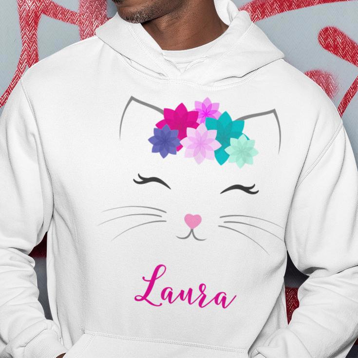 Laura Name Colourful Kitten Cat Laura Kapuzenpullover Lustige Geschenke