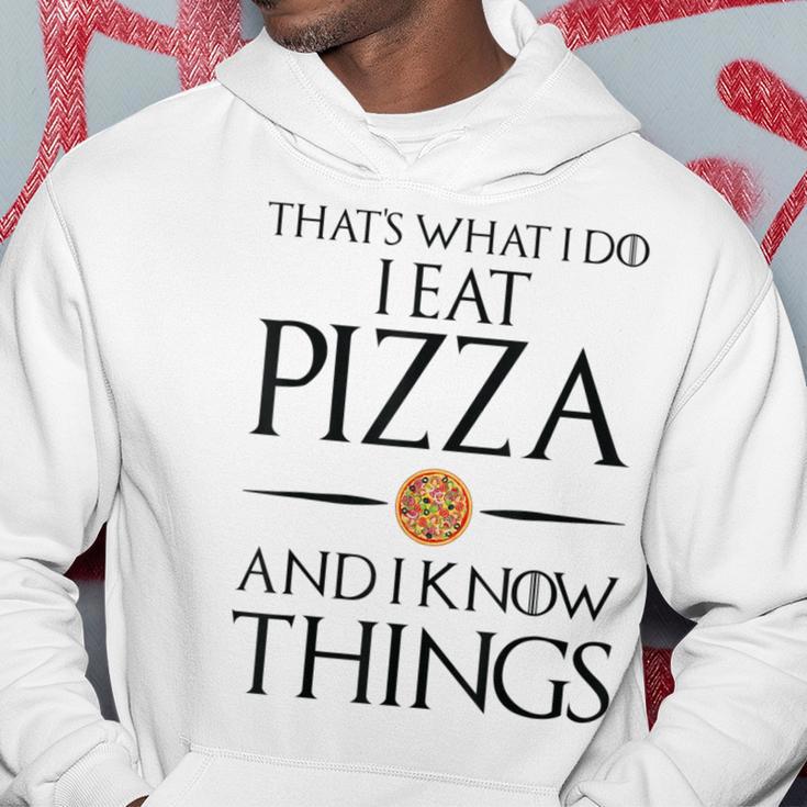 Pizza Das Ist Was Ich Essen Und Weiß Dinge German Gray Kapuzenpullover Lustige Geschenke