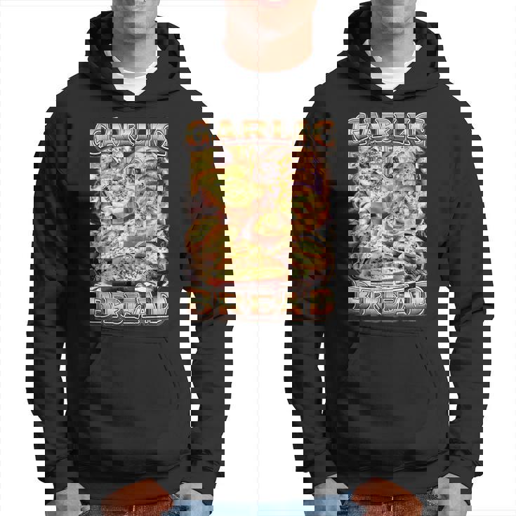 Bootleg Rap Style Garlic Bread Meme Food Ironic Vintage 90S Hoodie