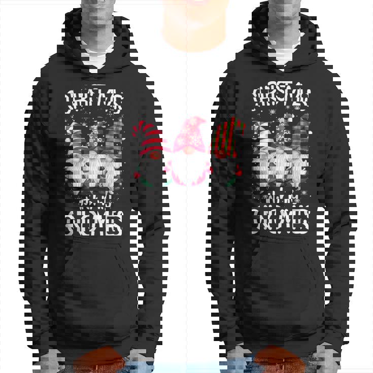 Christmas With My Gnomies Xmas Family Gnome Winter Holiday Hoodie