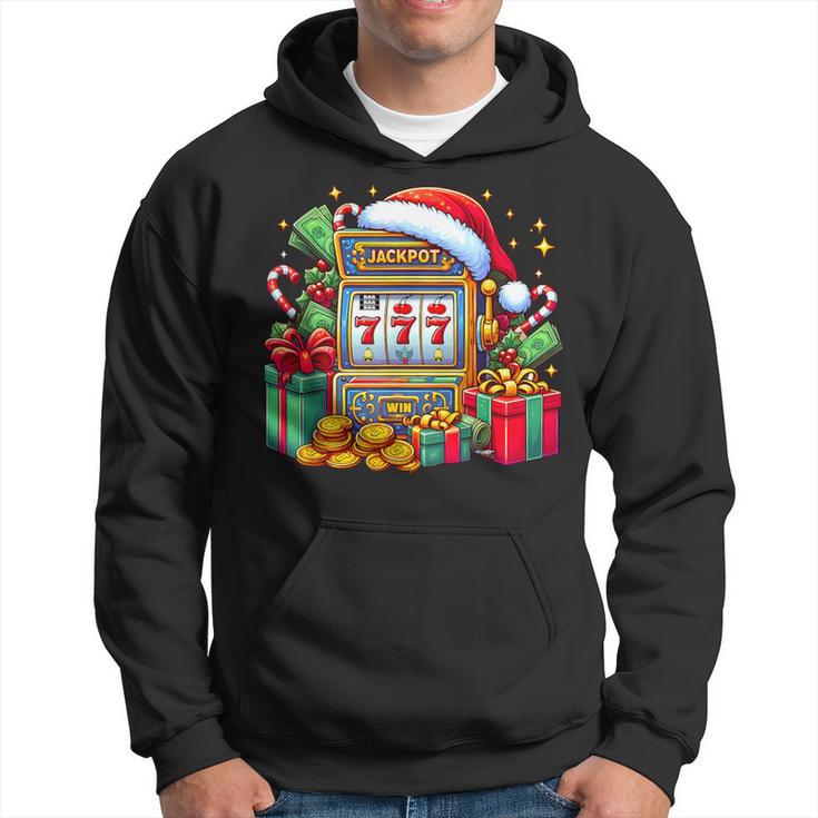 Christmas Slot Machine Casino Lucky Winner Xmas Big Jackpot Hoodie