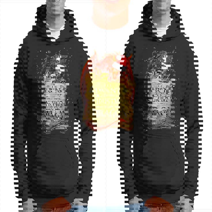 Cute Anime Christmas All I Want For Christmas Is A Dragon Hoodie