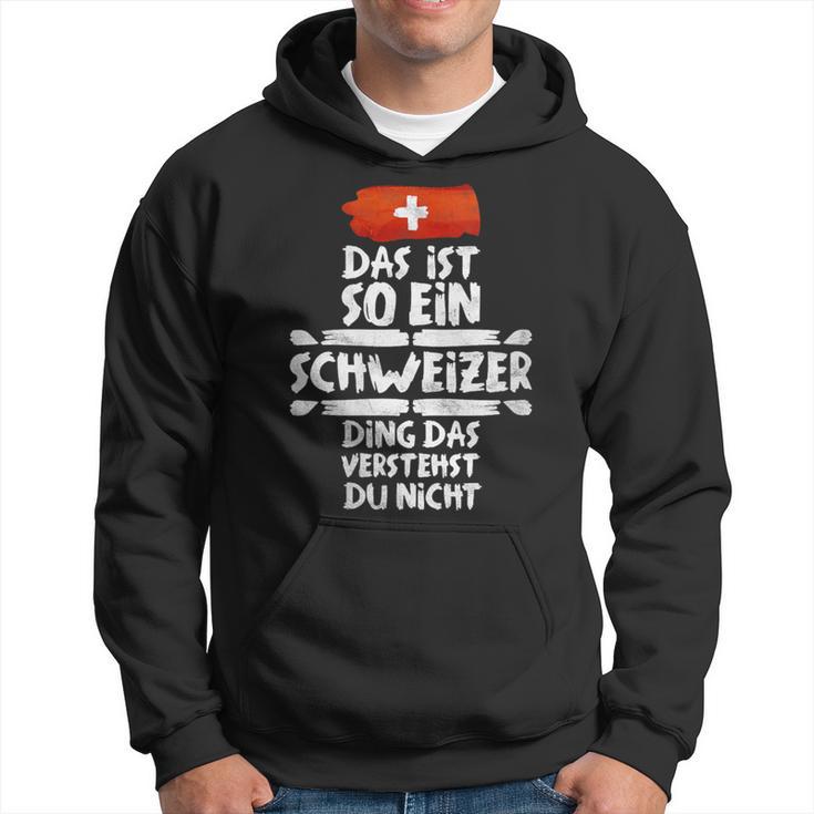 Damen Das Ist So Ein Schweizer Ding Dasersteht Du Nicht Mit-Ausschnitt Kapuzenpullover