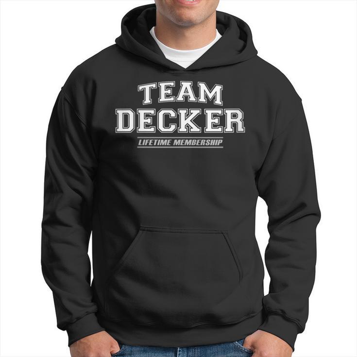 Damen Team Decker Stolzer Familienname Nachname Geschenk Mit-Ausschnitt Kapuzenpullover