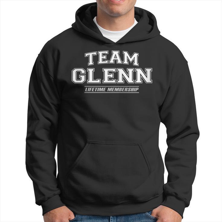 Damen Team Glenn Stolzer Familienname Nachname Geschenk Mit-Ausschnitt Kapuzenpullover