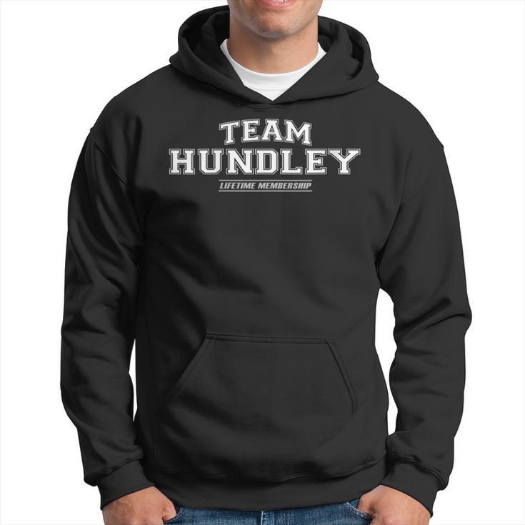 Damen Team Hundley Stolzer Familienname Nachname Geschenk Mit-Ausschnitt Kapuzenpullover