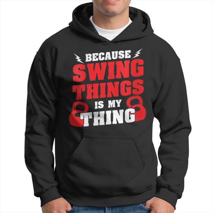 Damen Weil Swing Things Mein Ding Ist Workout Kettlebell Mit-Ausschnitt Kapuzenpullover