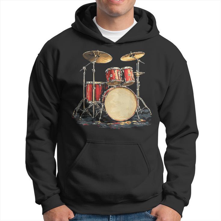 Ensemble De Batterie Motif Instrument De Musique Sweat à capuche