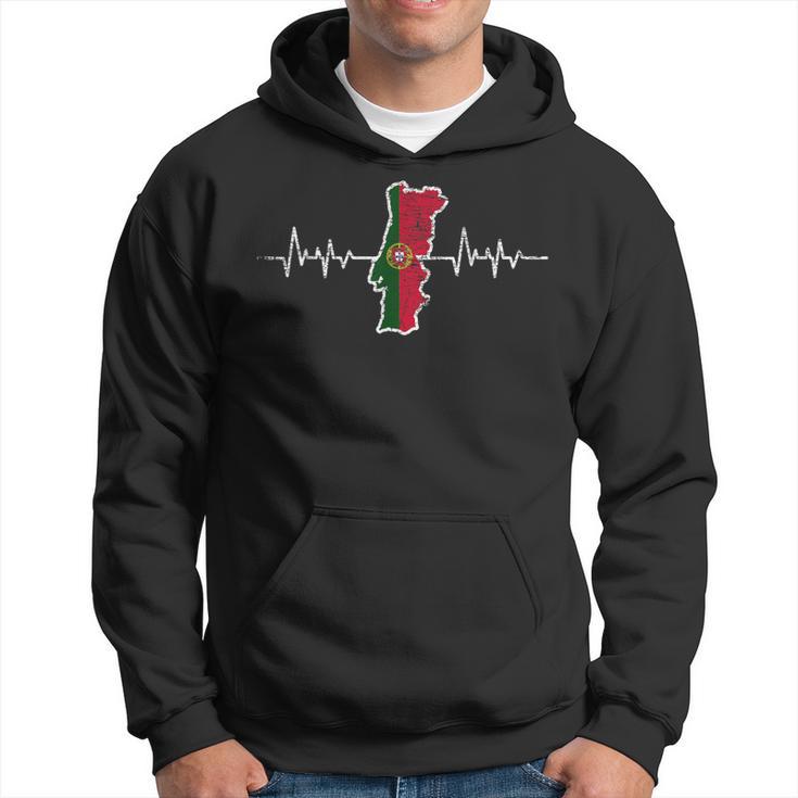 Heartbeat Portuguese Flag Portugal Kapuzenpullover