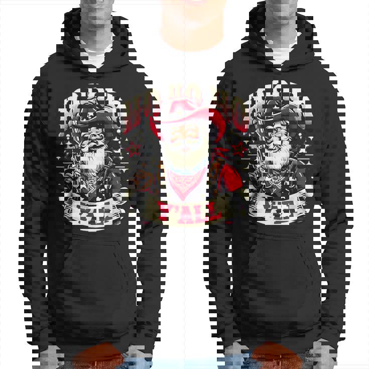 Holiday Cowboy Santa Country Western Christmas Spirit Hoodie