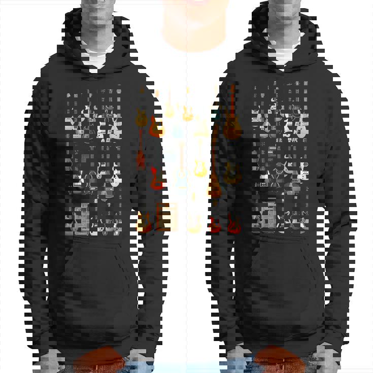 Love Guitar Different Guitars Music Lover Guitars Hoodie