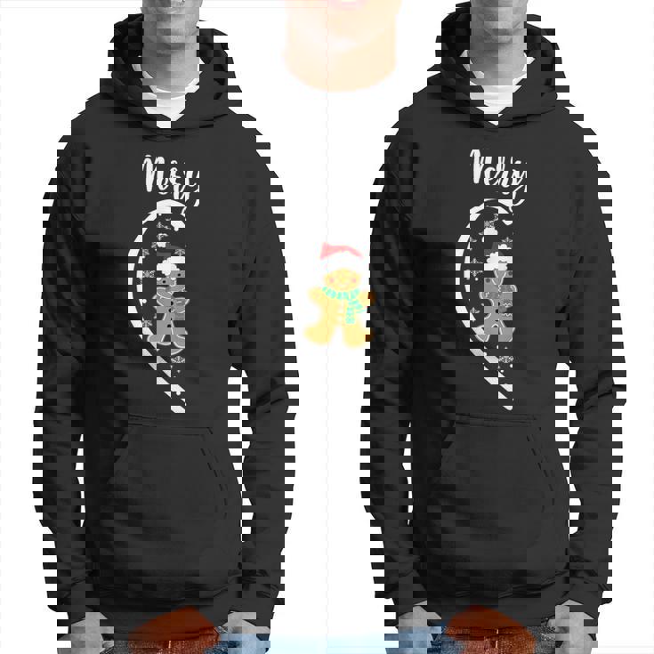 Merry Christmas Gingerbread Couple Christmas Pajama Matching Hoodie