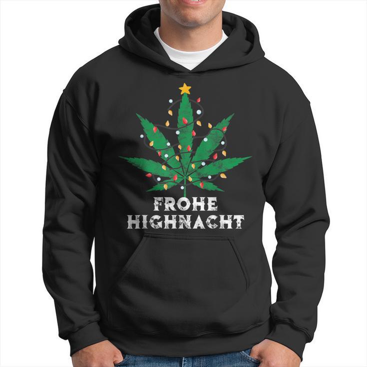 Merry Highnacht Christmas Hemp Leaf Word Game Kapuzenpullover