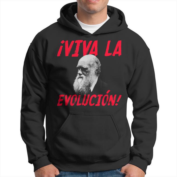 Viva La Evolución Charles Darwin Portrait Boys Kapuzenpullover