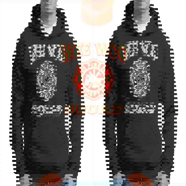 Wee Woo Squad Firefighter Badge Marshal Fire Truck Hoodie