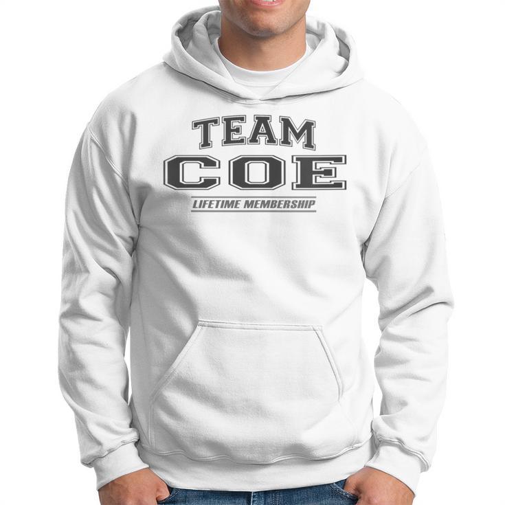 Damen Team Coe Stolzer Familiennachname Nachname Geschenk Mit-Ausschnitt Kapuzenpullover