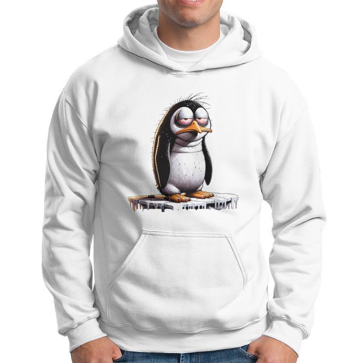 Guten Morgen Ganz Dünnes Eis Saying Penguin Kapuzenpullover