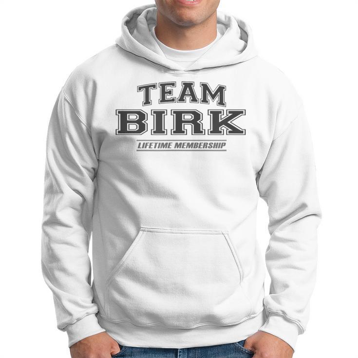 Team Birk Proud Surname Last Name Gray Kapuzenpullover