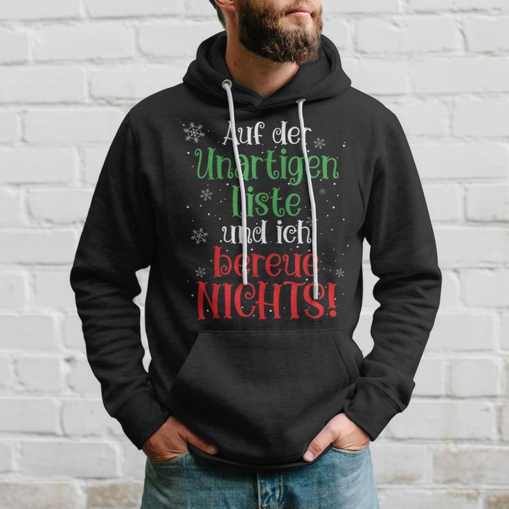 Auf Der Unartigen Liste Christmas Outfit Christmas Kapuzenpullover Geschenke für Ihn