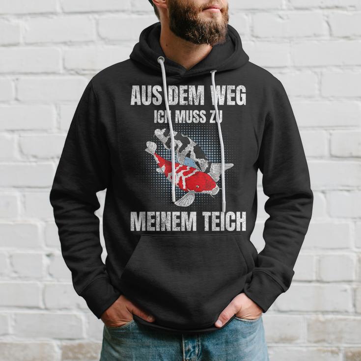 Aus Dem Weg Ich Muss Zu Meiner Pond Koi Carp Garden Pond Kapuzenpullover Geschenke für Ihn