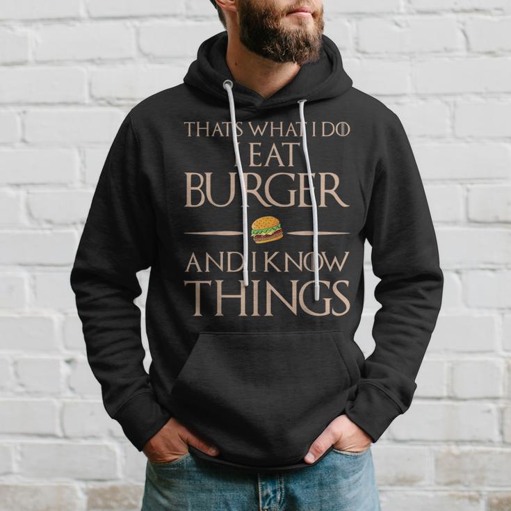 Burger Das Ist Was Ich Esse Und Weiß Dinge Kapuzenpullover Geschenke für Ihn