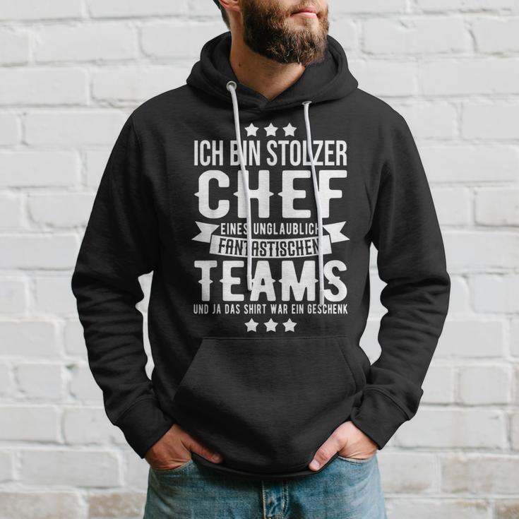 Chef Saying Ich Bin Stolzer Chef Eines Fantastische Teams S Kapuzenpullover Geschenke für Ihn