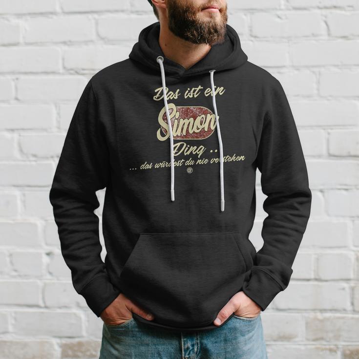 Damen Das Ist Ein Simon Ding Lustiges Familie Simon Mit-Ausschnitt Kapuzenpullover Geschenke für Ihn