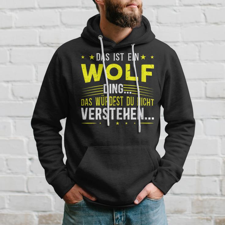 Damen Das Ist Ein Wolf Ding Spruch Für Familie Wolf Mit-Ausschnitt Kapuzenpullover Geschenke für Ihn