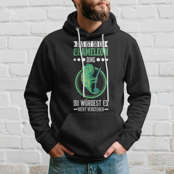 Damen Das Ist So Ein Chameleon Ding Chamäleon Mit-Ausschnitt Kapuzenpullover Geschenke für Ihn