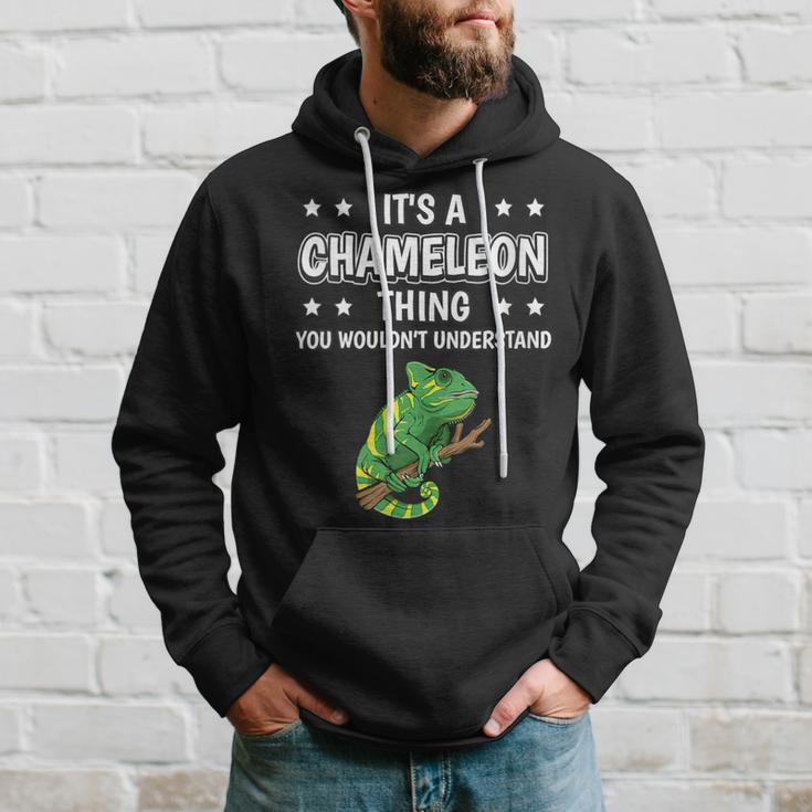 Damen Ist So Ein Chamäleon Ding Lustiger Spruch Chamäleons Mit-Ausschnitt Kapuzenpullover Geschenke für Ihn