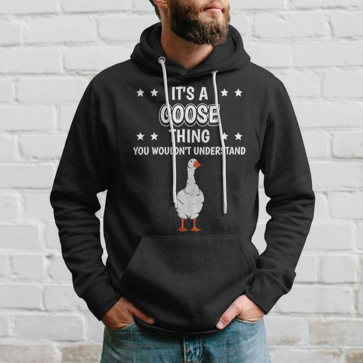 Damen Ist So Ein Gans Ding Lustiger Spruch Gänse Mit-Ausschnitt Kapuzenpullover Geschenke für Ihn