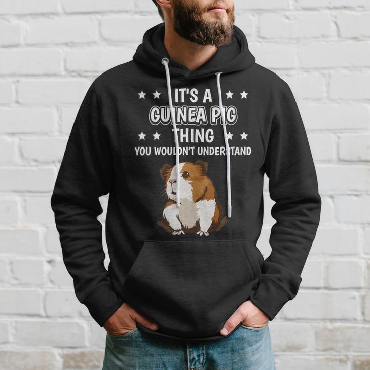 Damen Ist So Ein Meerschweinchen Ding Lustiger Spruch Meerschwein Mit-Ausschnitt Kapuzenpullover Geschenke für Ihn