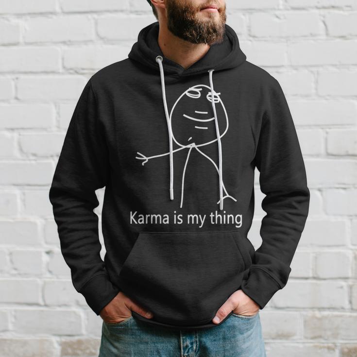 Damen Karma Ist Mein Ding Mit-Ausschnitt Kapuzenpullover Geschenke für Ihn