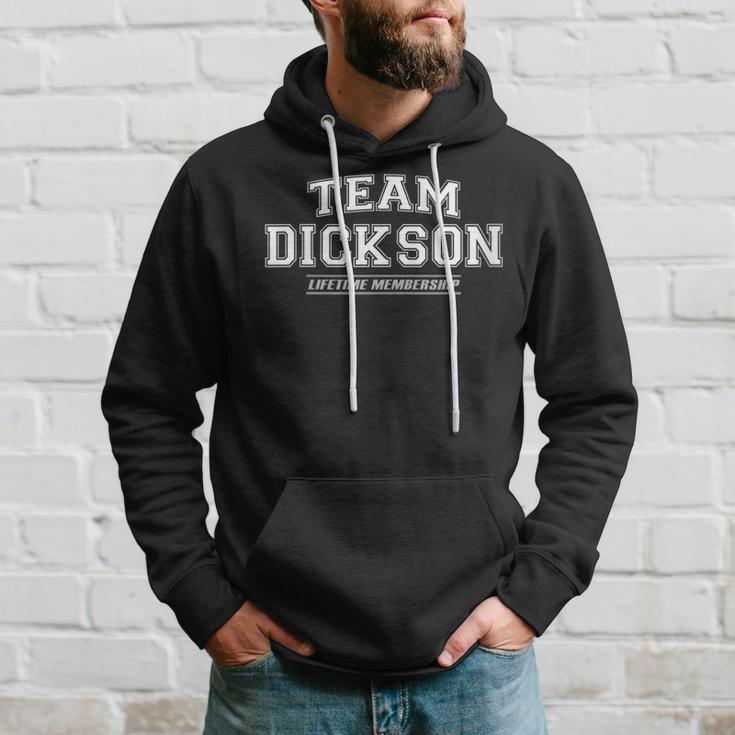 Damen Team Dickson Stolzer Familiennachname Nachname Geschenk Mit-Ausschnitt Kapuzenpullover Geschenke für Ihn