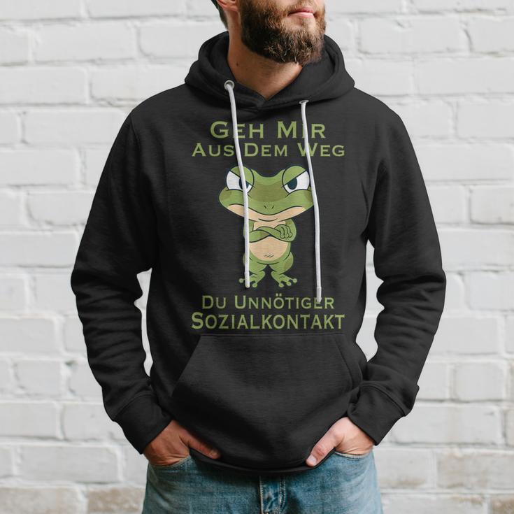 Frog Geh Mir Aus Dem Weg Du Unnötiger Sozialkontakt Geh Mir Aus Kapuzenpullover Geschenke für Ihn