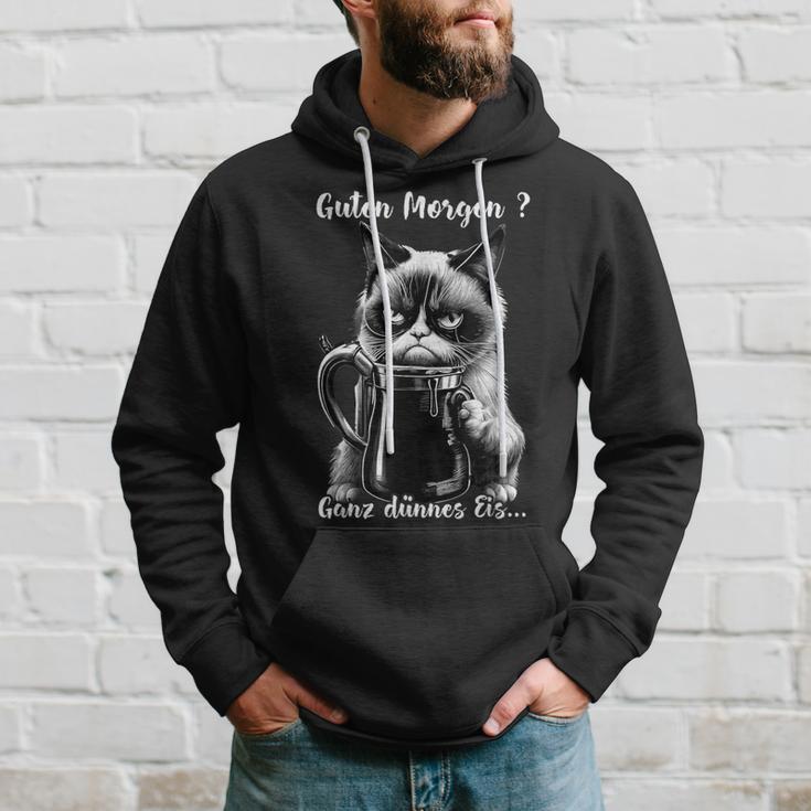 Guten Morgen Ganz Thin Eis Cat Kaffee Kapuzenpullover Geschenke für Ihn