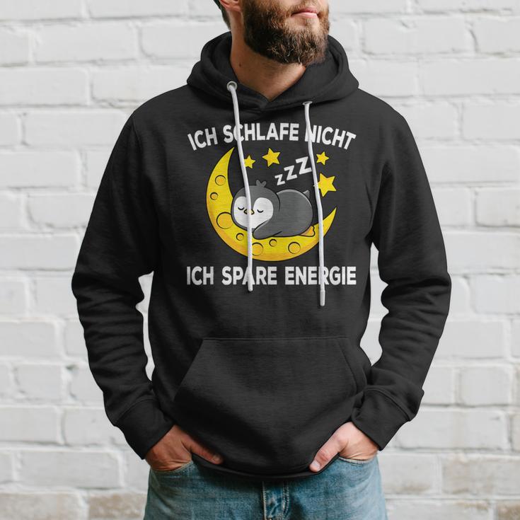 Ich Schlafe Nicht Ich Spare Energy Sleep Penguin Nightdress Kapuzenpullover Geschenke für Ihn