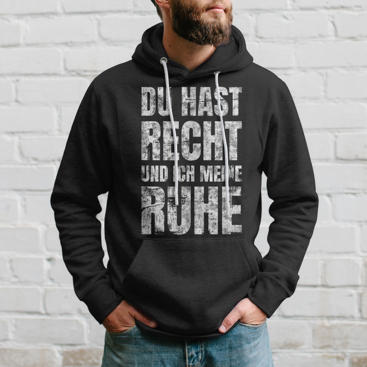 Partner Du Hast Recht Und Ich Meine Ruhe Kapuzenpullover Geschenke für Ihn