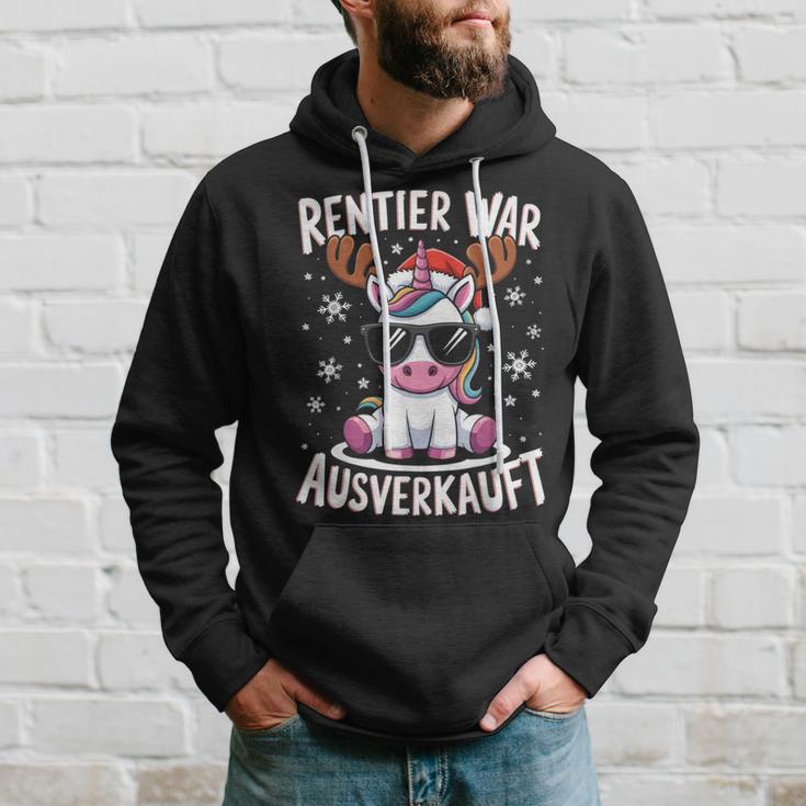 Reindeer Was Ausverkauft Christmas Unicorn Slogan Kapuzenpullover Geschenke für Ihn