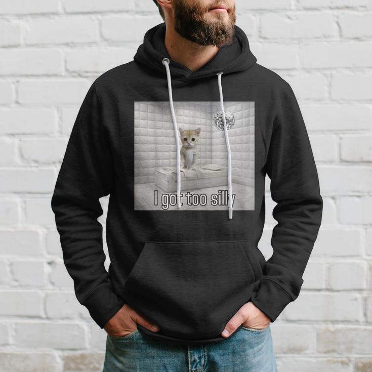 I Got Too Silly Sad Crying Cat Meme Hoodie | Mazezy